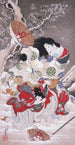Dame Tokiwa flieht mit Kindern - Utagawa Kunitsugu — Ansicht des Kunstwerks