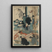 Kinder beim Malen lernen - Utagawa Kuniyoshi — gerahmtes Bild an der Wand