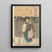 Schneeszene Frau mit Bambusumhang - Utagawa Kuniyoshi — gerahmtes Bild an der Wand