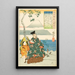 Der Dichter Yamabe no Akahito - Utagawa Kuniyoshi — gerahmtes Bild an der Wand