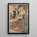 L'étrange occurrence de Ukiyo Matahei et ses célèbres peintures - Utagawa Kuniyoshi — gerahmtes Bild an der Wand