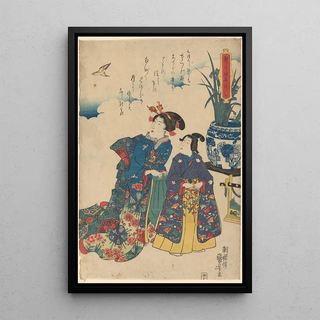 Utagawa Kuniyoshi - Two Women Looking at a Bird.webp