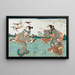 Ansicht von Yanagishima im Frühling - Utagawa Kuniyoshi — gerahmtes Bild an der Wand