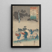 Wasserfall bei Nacht - Utagawa Kuniyoshi — gerahmtes Bild an der Wand