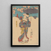 Frau mit violettem Regenschirm - Utagawa Kuniyoshi — gerahmtes Bild an der Wand