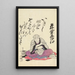 Sammlung spiritueller Gedichte auf Michinoku-Papier Pl01 - Utagawa Toyohiro — gerahmtes Bild an der Wand