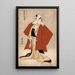 des Kabuki-Schauspielers Iwai Hanshiro V als Geiko Kashiku - Utagawa Toyokuni I — gerahmtes Bild an der Wand