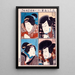 Vier Schauspieler in den Rollen von Ishikawa Goemon, Oritsu Haginoya, Yaegiri und Takagi Oriemon - Utagawa Yoshikazu — gerahmtes Bild an der Wand