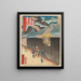 Ein Kiefernbaum in Osaka - Utagawa Yoshitaki — gerahmtes Bild an der Wand