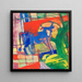 Kuh Blau - Franz Marc — gerahmtes Bild an der Wand