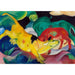 Reproduktion des Gemäldes Kühe, rot, grün, gelb - Franz Marc