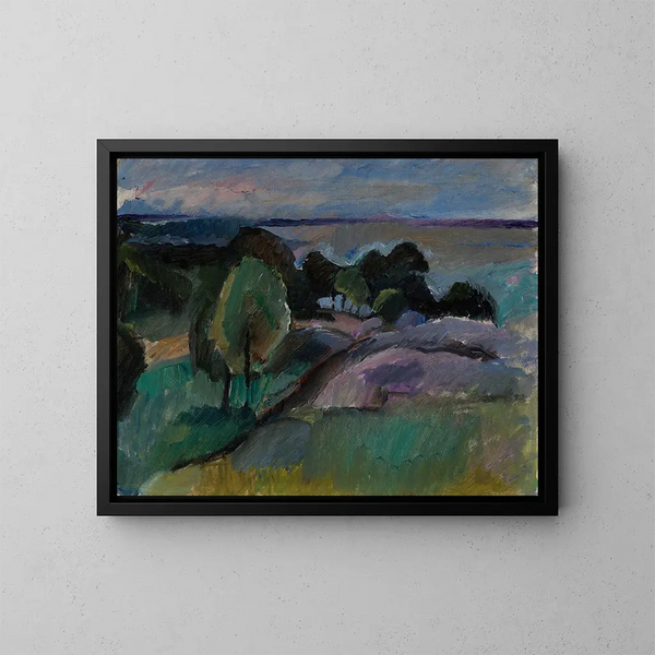 Korkeasaari Landschaftsgemälde 1913 - Valle Rosenberg — gerahmtes Bild an der Wand