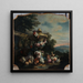 Vase de fleurs et fruits dans un paysage - Flix Boutreux — Wandpräsentation des Kunstwerks
