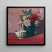 Vase grün und Schüssel weiß - Flix Vallotton — gerahmtes Bild an der Wand