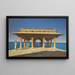 Abend an einem See Ein Pavillon am Marmordock in Rajnagar, Udaipur Fürstentum - Vasily Vereshchagin — gerahmtes Bild an der Wand