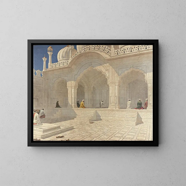 Moschee der Perle in Delhi - Vasily Vereshchagin — gerahmtes Bild an der Wand