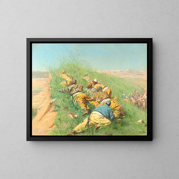 Spionage - Vasily Vereshchagin — gerahmtes Bild an der Wand