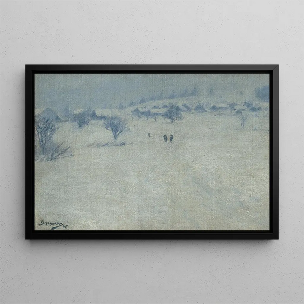 Winterlandschaft - Vasily Vereshchagin — gerahmtes Bild an der Wand