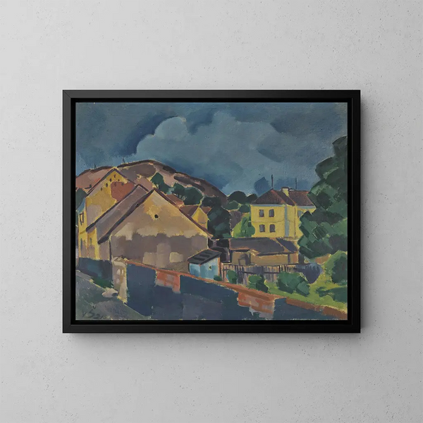 Häuser - Václav Špála — gerahmtes Bild an der Wand