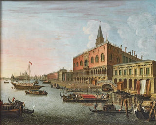 Das Dogenpalast in Venedig - Venezianische Schule — Ansicht des Kunstwerks