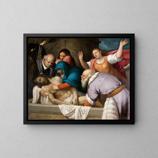 L'Enterrement du Christ - Ecole vénitienne — gerahmtes Bild an der Wand