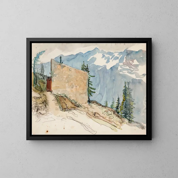Tirol-Landschafts-Gemälde - Venny Soldan-Brofeldt — gerahmtes Bild an der Wand