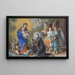 Die Jungfrau und das Kind, die bei Saint Louis de Gonzague erscheinen - Veronica Stern — gerahmtes Bild an der Wand