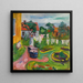 Kleidung an einer Wäscheleine in Sigrønsstrand - Edvard Munch — gerahmtes Bild an der Wand