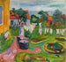 Kleidung an einer Wäscheleine in Sigrønsstrand - Edvard Munch — Ansicht des Kunstwerks