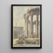 Caprice architektonisch Ruinen eines runden Tempels mit der Trajanssäule im Hintergrund - Victor Jean Nicolle — gerahmtes Bild an der Wand