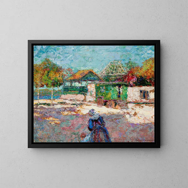 Promenade de l'après-midi - Victor Charreton — gerahmtes Bild an der Wand