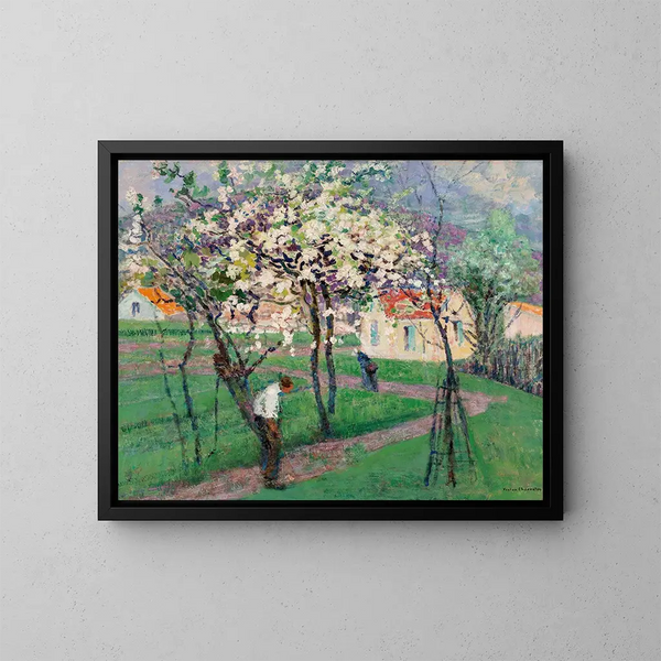 Frühlingsbäume - Victor Charreton — gerahmtes Bild an der Wand