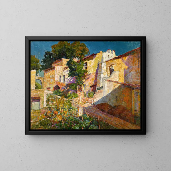 Dorf provençal - Victor Charreton — gerahmtes Bild an der Wand