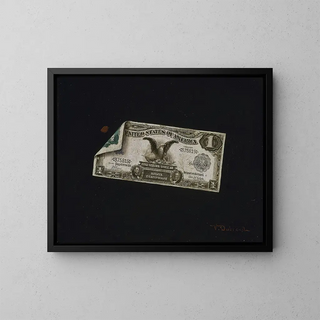 Zertifikat aus Silber eines Dollars - Victor Dubreuil — gerahmtes Bild an der Wand
