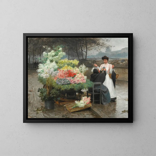 Victor Gabriel Gilbert - La marchande de fleurs sur les Quais  Paris circa 1890.webp