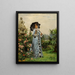 Elegantes Gemälde mit Rose - Victor Gabriel Gilbert — gerahmtes Bild an der Wand