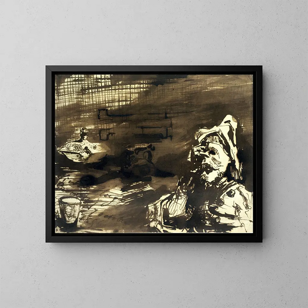 Buveur - Victor Hugo — gerahmtes Bild an der Wand