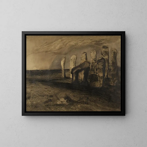 Dolmen und Menhire - Victor Hugo — gerahmtes Bild an der Wand