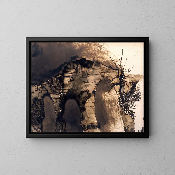 Alter Brücke - Victor Hugo — gerahmtes Bild an der Wand