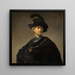 Alter Mann mit einer Goldkette - Rembrandt van Rijn — gerahmtes Bild an der Wand
