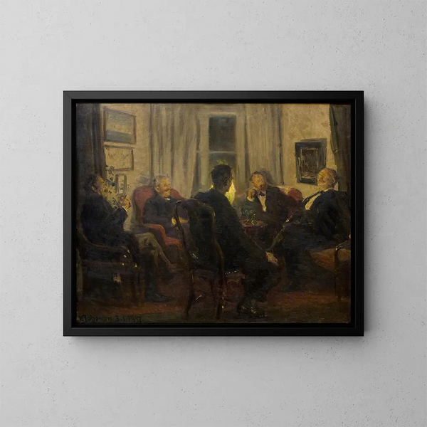Unter den Künstlern - Viggo Johansen — gerahmtes Bild an der Wand