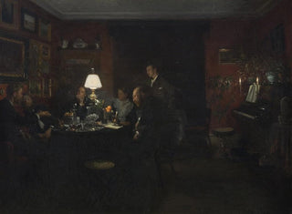 Gespräch am Abend - Viggo Johansen — Ansicht des Kunstwerks