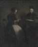 Abend im Salon Die Mutter und die Ehefrau des Künstlers - Vilhelm Hammershøi — Ansicht des Kunstwerks