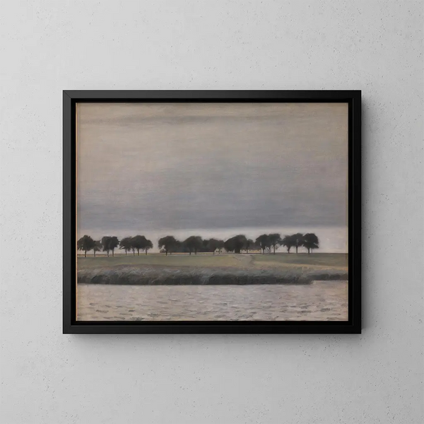 Vorbereitungsstudie für Solregn Gentofte S - Vilhelm Hammershøi — gerahmtes Bild an der Wand