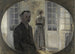 Innenaufnahme mit dem Künstler und seiner Frau - Vilhelm Hammershøi — Ansicht des Kunstwerks