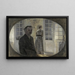 Innenaufnahme mit dem Künstler und seiner Frau - Vilhelm Hammershøi — gerahmtes Bild an der Wand