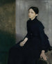 Portrait einer jungen Frau: Die Schwester des Künstlers Anna Hammershøi - Vilhelm Hammershøi — Ansicht des Kunstwerks