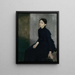 Portrait einer jungen Frau: Die Schwester des Künstlers Anna Hammershøi - Vilhelm Hammershøi — gerahmtes Bild an der Wand