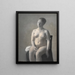 Frau nackt sitzend - Vilhelm Hammershøi — gerahmtes Bild an der Wand