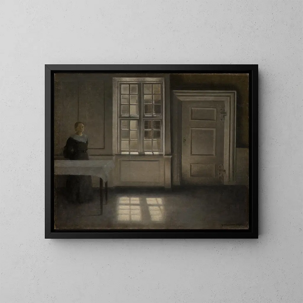 Sonnenstrahl am Strandgade - Vilhelm Hammershøi — gerahmtes Bild an der Wand